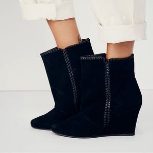 Suede Wedge Bootie by Charles David